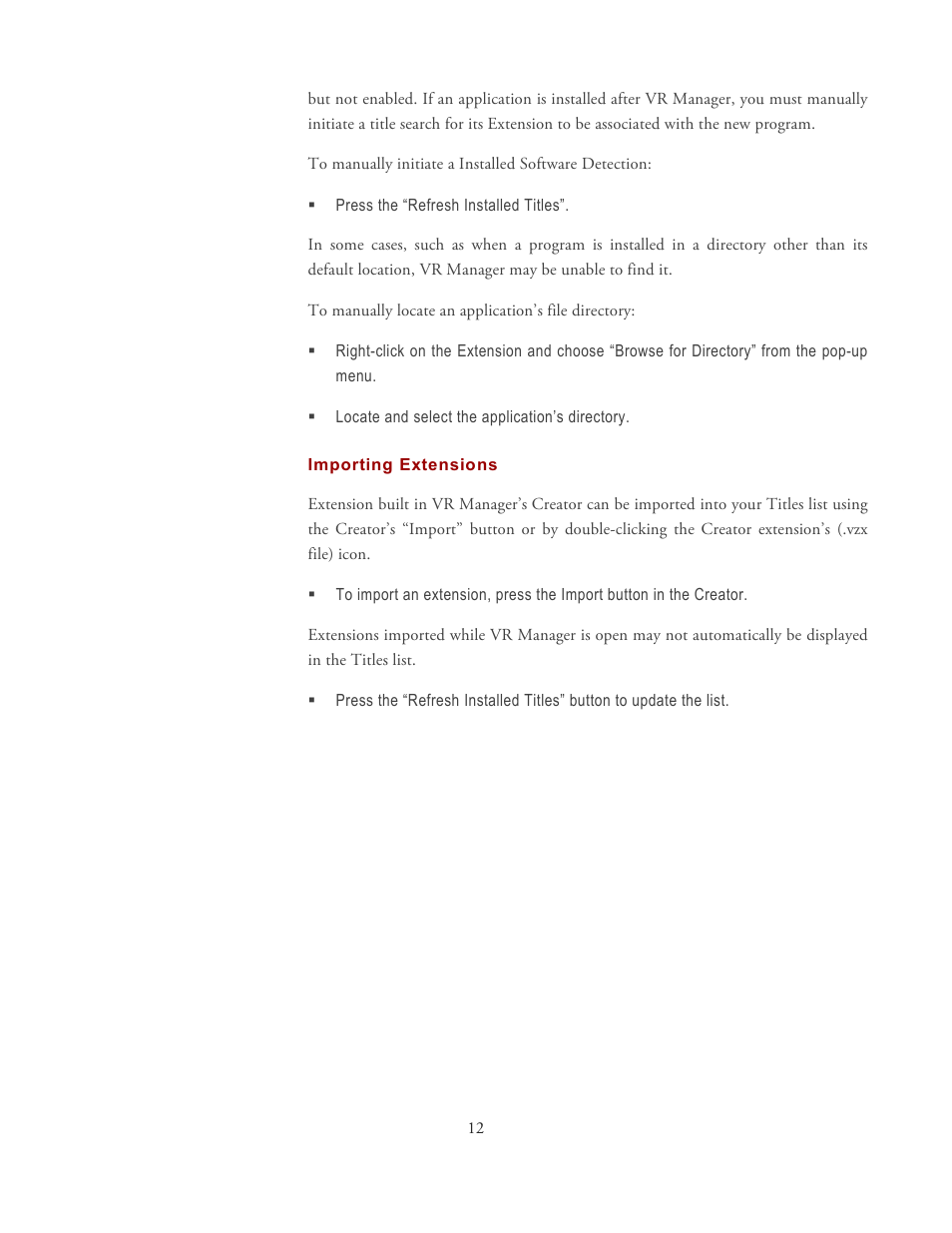 Vuzix VR Manager 4.x User Manual | Page 12 / 23