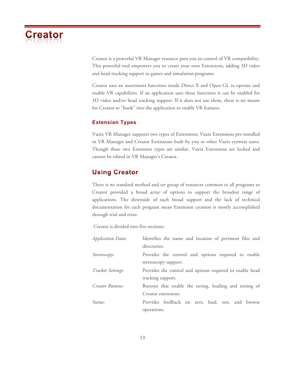 Vuzix VR Manager 4.x User Manual | Page 13 / 23