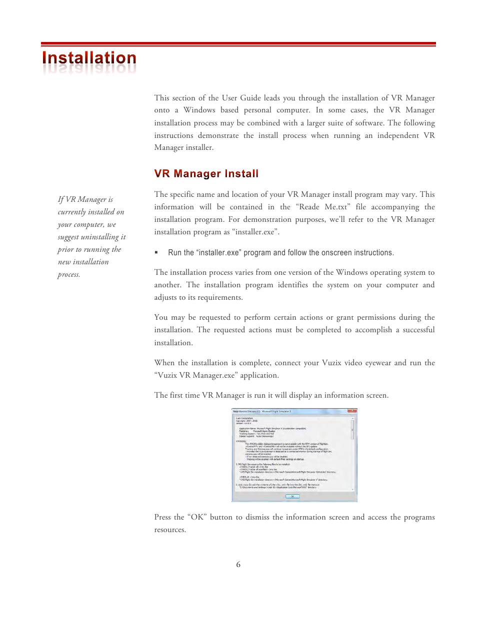 Vuzix VR Manager 4.x User Manual | Page 6 / 23