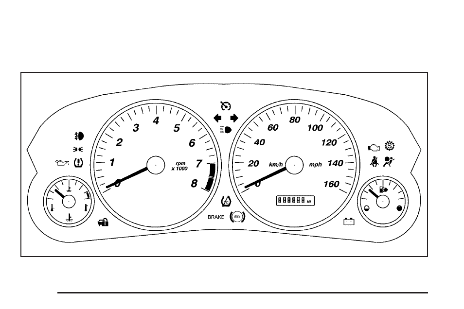 Instrument panel cluster, Instrument panel cluster -34, Instrument panel | Cluster | Cadillac 2006 SRX User Manual | Page 158 / 452