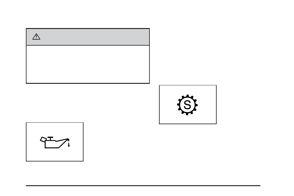 Oil pressure light, Sport mode light, Oil pressure light -45 sport mode light -45 | Caution | Cadillac 2006 SRX User Manual | Page 169 / 452