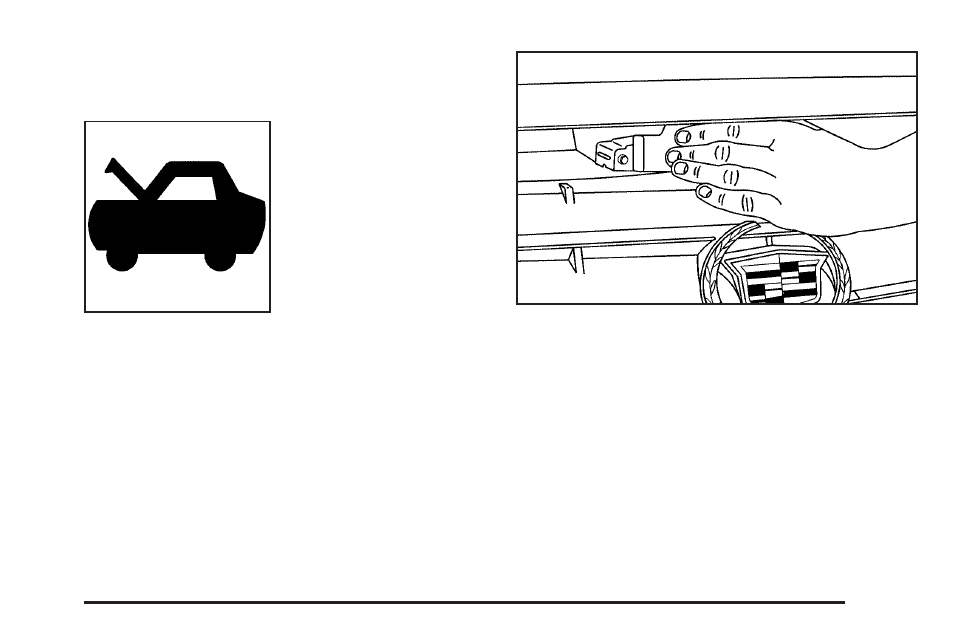 Hood release, Hood release -11 | Cadillac 2006 SRX User Manual | Page 309 / 452
