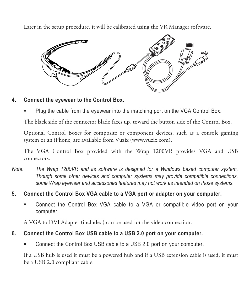 Vuzix Wrap 1200VR User Guide User Manual | Page 11 / 39