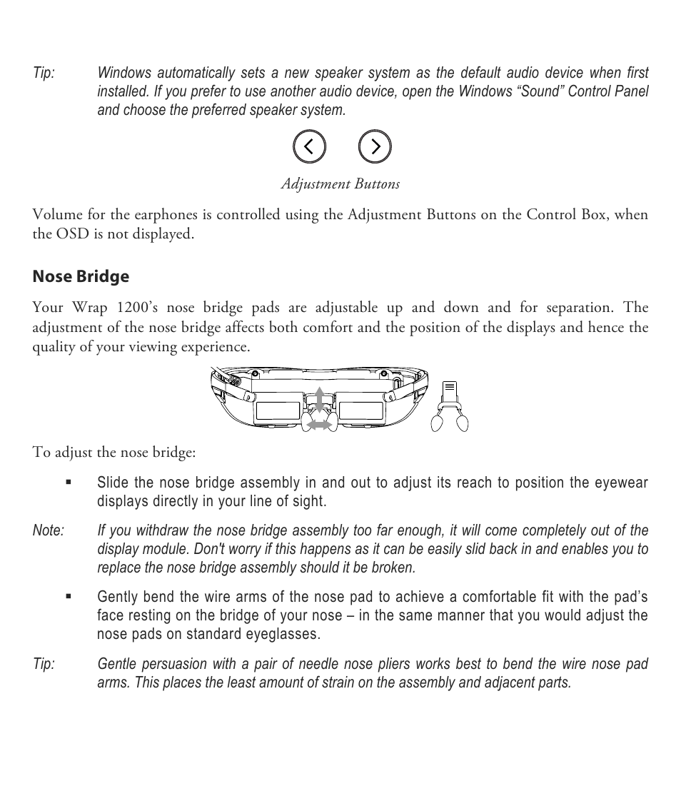 Vuzix Wrap 1200VR User Guide User Manual | Page 16 / 39