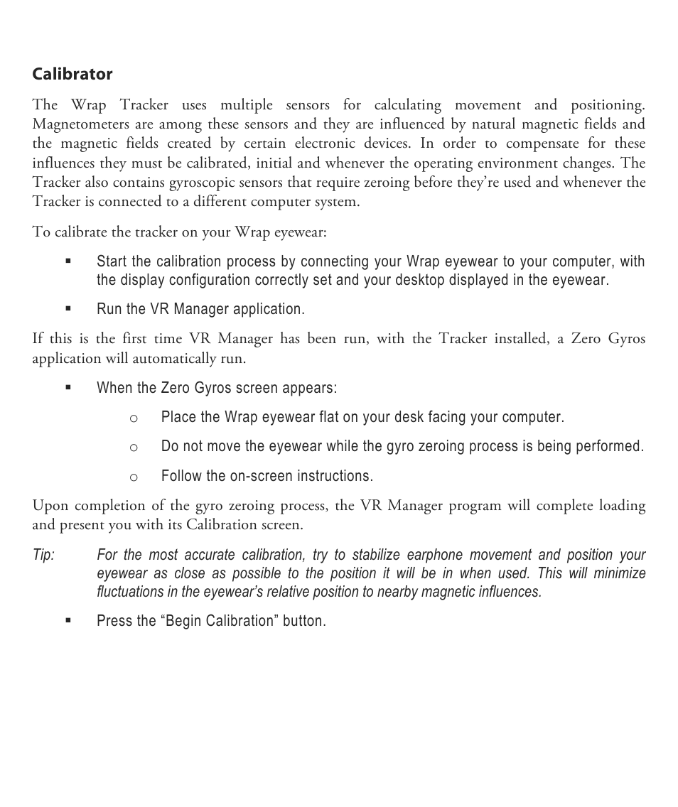 Vuzix Wrap 1200VR User Guide User Manual | Page 26 / 39
