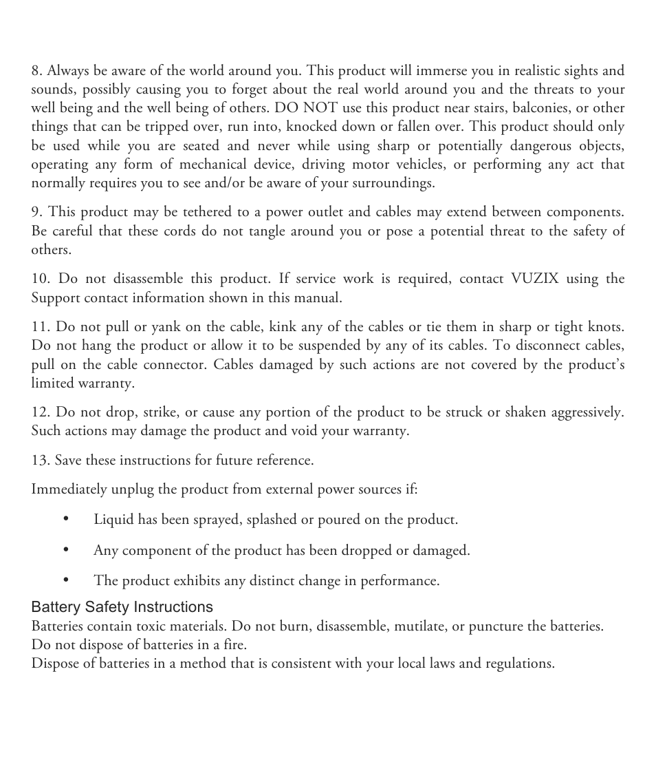 Vuzix Wrap 1200VR User Guide User Manual | Page 5 / 39