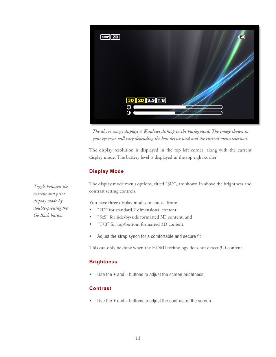 Vuzix Wrap 1200DX User Manual | Page 13 / 27