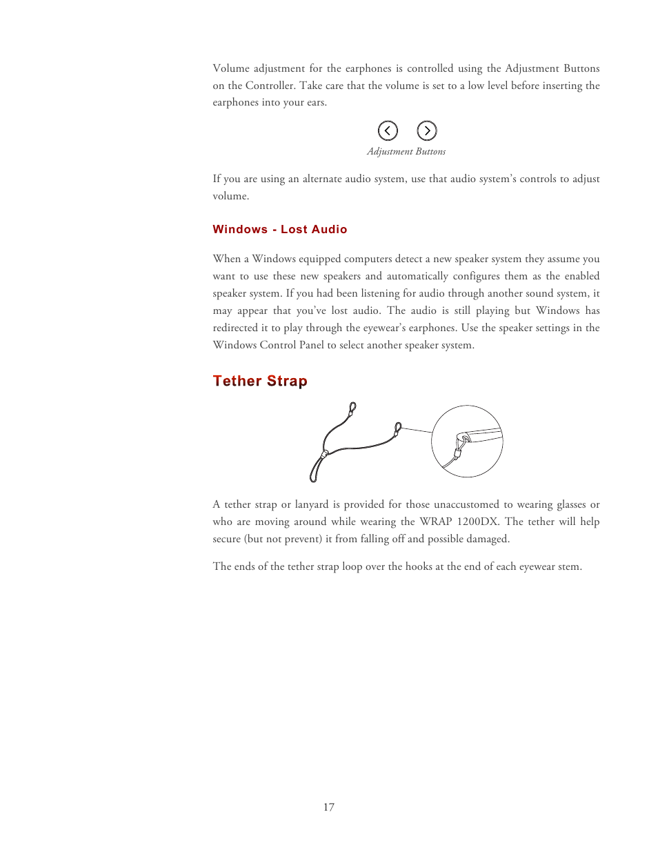 Vuzix Wrap 1200DX User Manual | Page 17 / 27