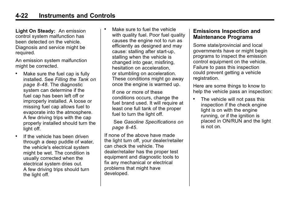 22 instruments and controls | Cadillac 2010 SRX Crossover User Manual | Page 130 / 470