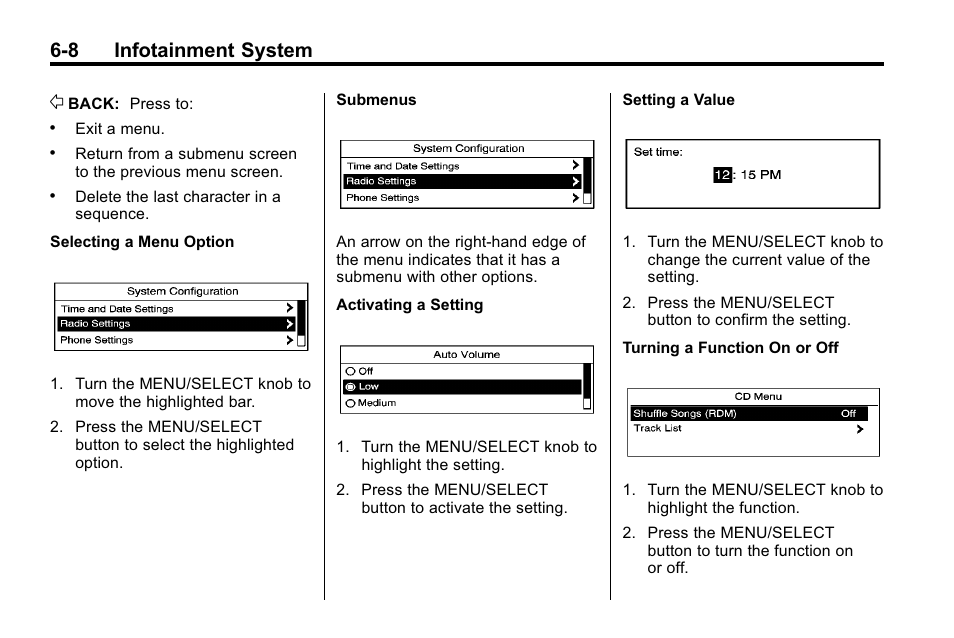 8 infotainment system | Cadillac 2010 SRX Crossover User Manual | Page 174 / 470