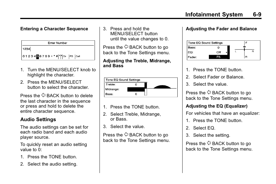 Infotainment system 6-9 | Cadillac 2010 SRX Crossover User Manual | Page 175 / 470