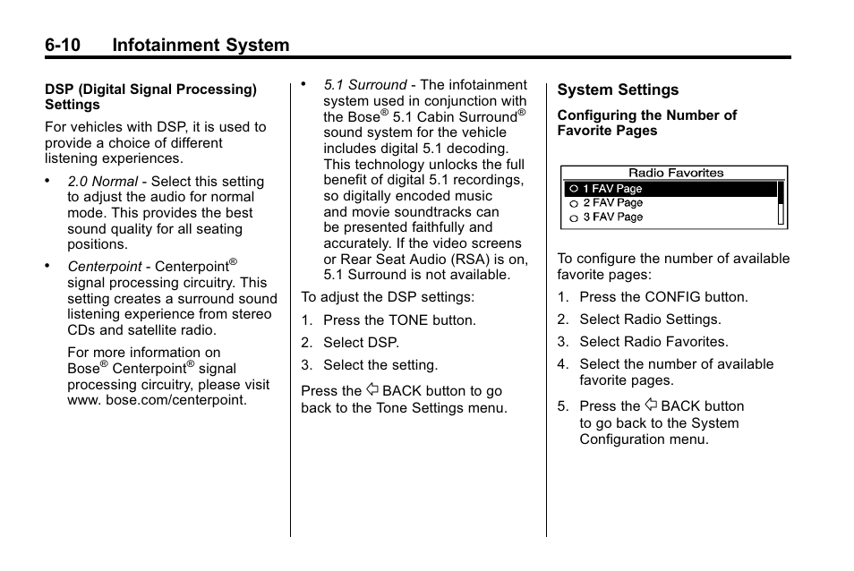 10 infotainment system | Cadillac 2010 SRX Crossover User Manual | Page 176 / 470