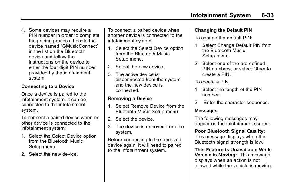 Infotainment system 6-33 | Cadillac 2010 SRX Crossover User Manual | Page 199 / 470