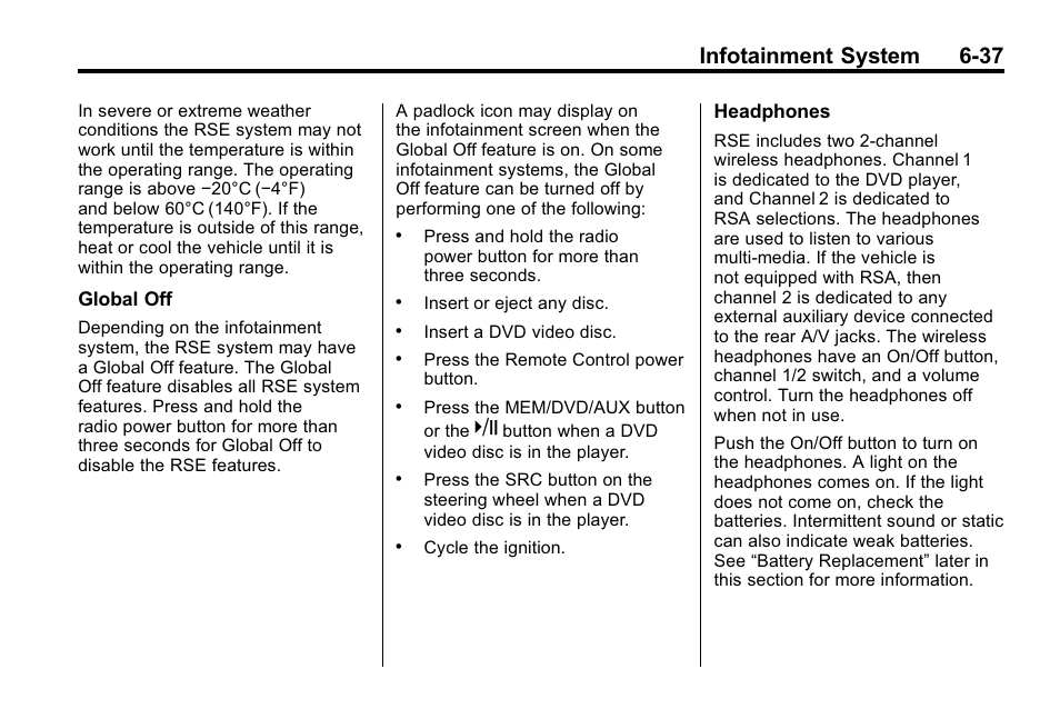 Infotainment system 6-37 | Cadillac 2010 SRX Crossover User Manual | Page 203 / 470