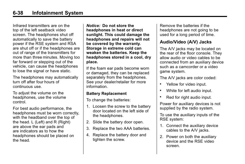 38 infotainment system | Cadillac 2010 SRX Crossover User Manual | Page 204 / 470