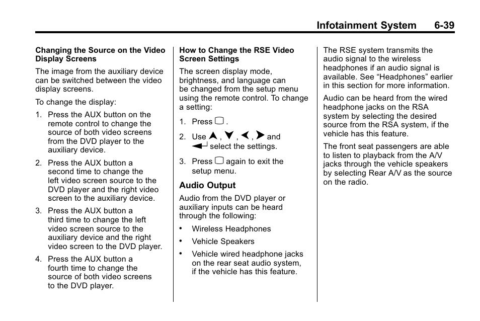 Infotainment system 6-39 | Cadillac 2010 SRX Crossover User Manual | Page 205 / 470