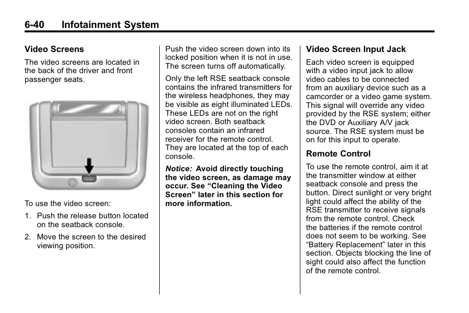 40 infotainment system | Cadillac 2010 SRX Crossover User Manual | Page 206 / 470