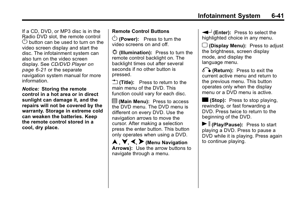 Cadillac 2010 SRX Crossover User Manual | Page 207 / 470