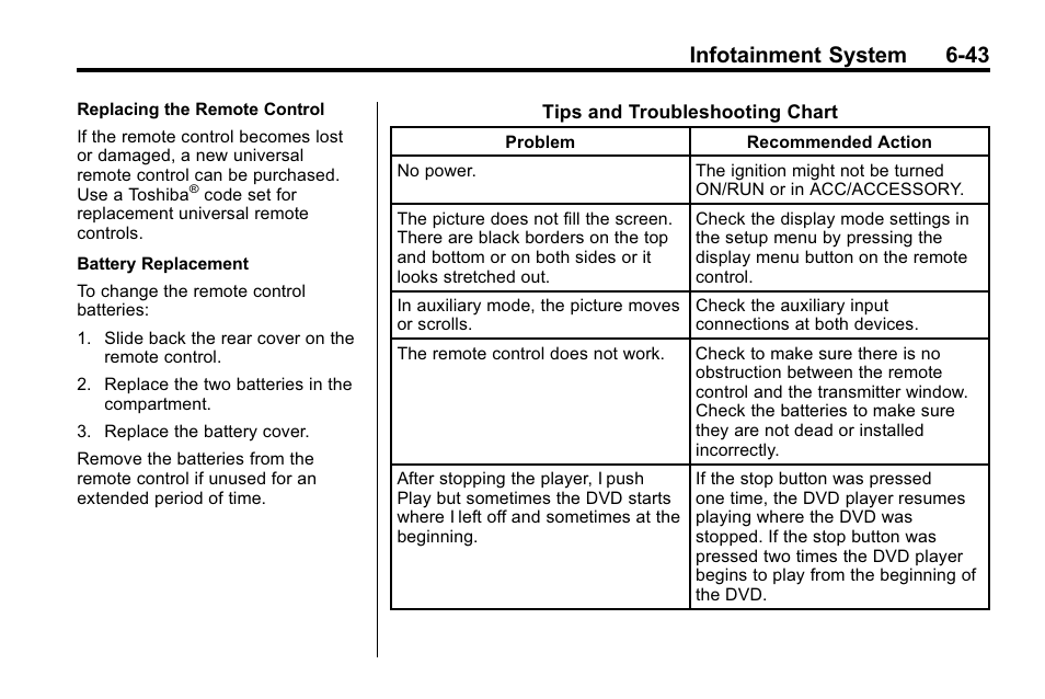 Infotainment system 6-43 | Cadillac 2010 SRX Crossover User Manual | Page 209 / 470