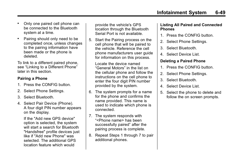 Infotainment system 6-49 | Cadillac 2010 SRX Crossover User Manual | Page 215 / 470