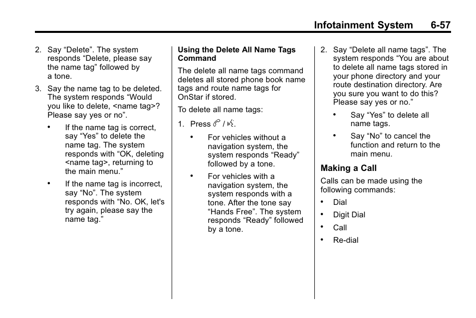 Infotainment system 6-57 | Cadillac 2010 SRX Crossover User Manual | Page 223 / 470