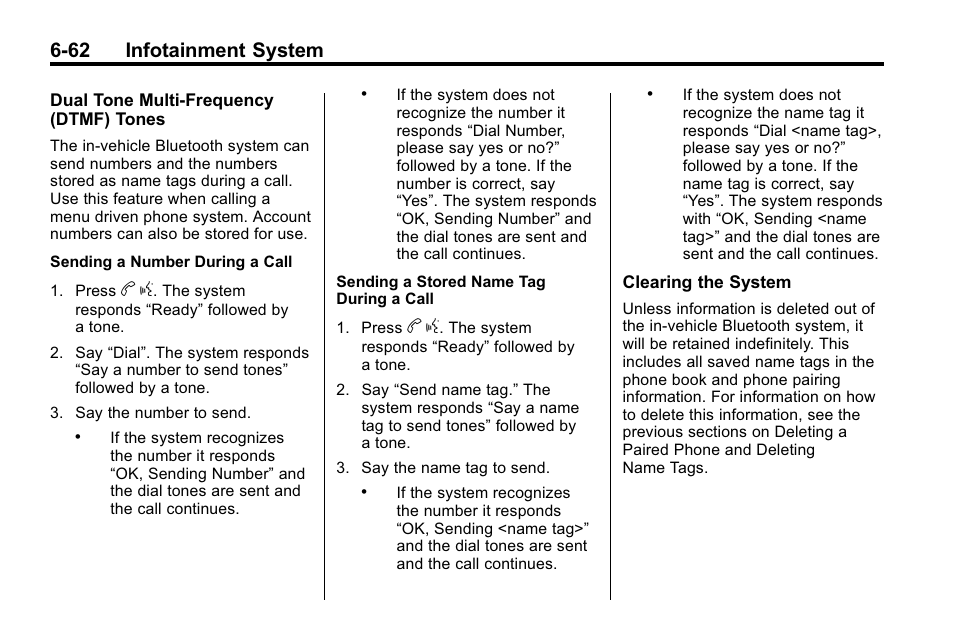 62 infotainment system | Cadillac 2010 SRX Crossover User Manual | Page 228 / 470