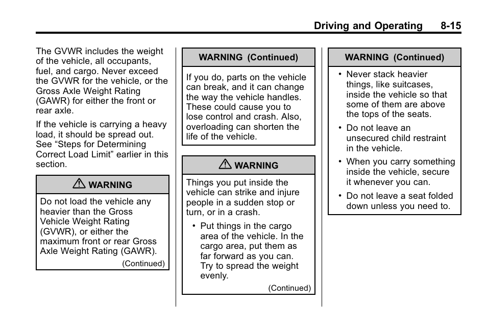 Cadillac 2010 SRX Crossover User Manual | Page 259 / 470