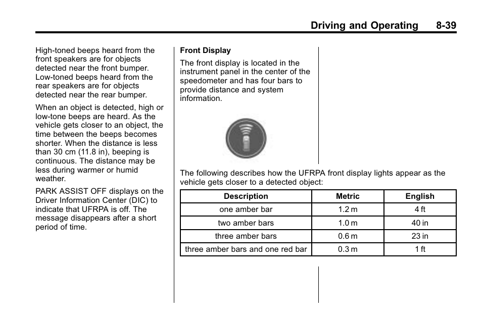 Driving and operating 8-39 | Cadillac 2010 SRX Crossover User Manual | Page 283 / 470