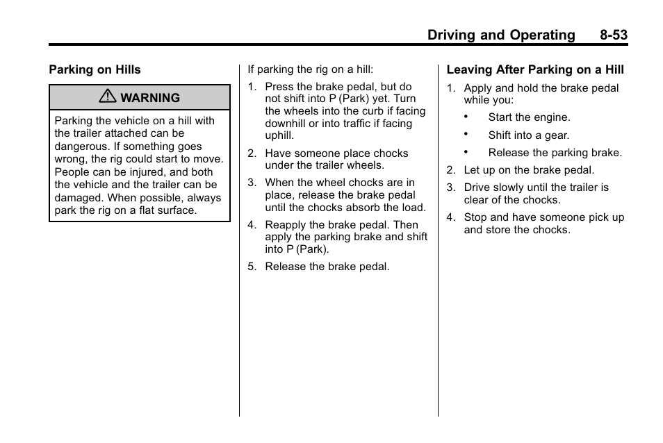 Driving and operating 8-53 | Cadillac 2010 SRX Crossover User Manual | Page 297 / 470