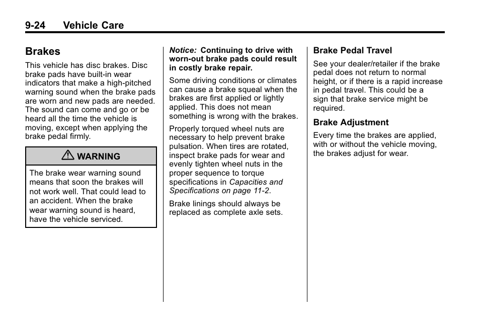 Brakes, Brakes -24, Engine | Cadillac 2010 SRX Crossover User Manual | Page 328 / 470