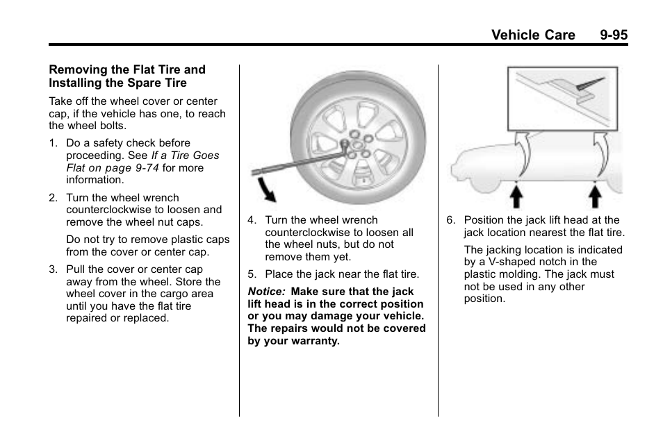 Vehicle care 9-95 | Cadillac 2010 SRX Crossover User Manual | Page 399 / 470