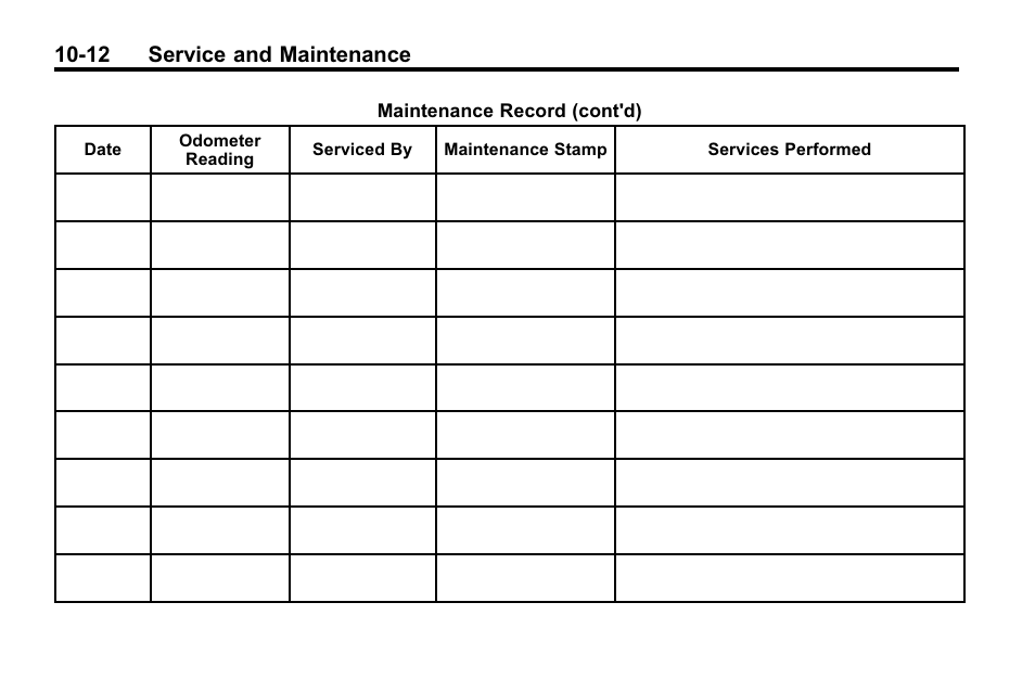 12 service and maintenance | Cadillac 2010 SRX Crossover User Manual | Page 432 / 470