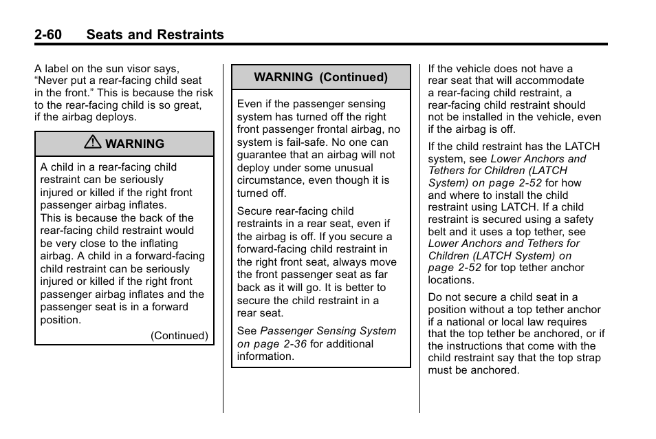 Cadillac 2010 SRX Crossover User Manual | Page 94 / 470