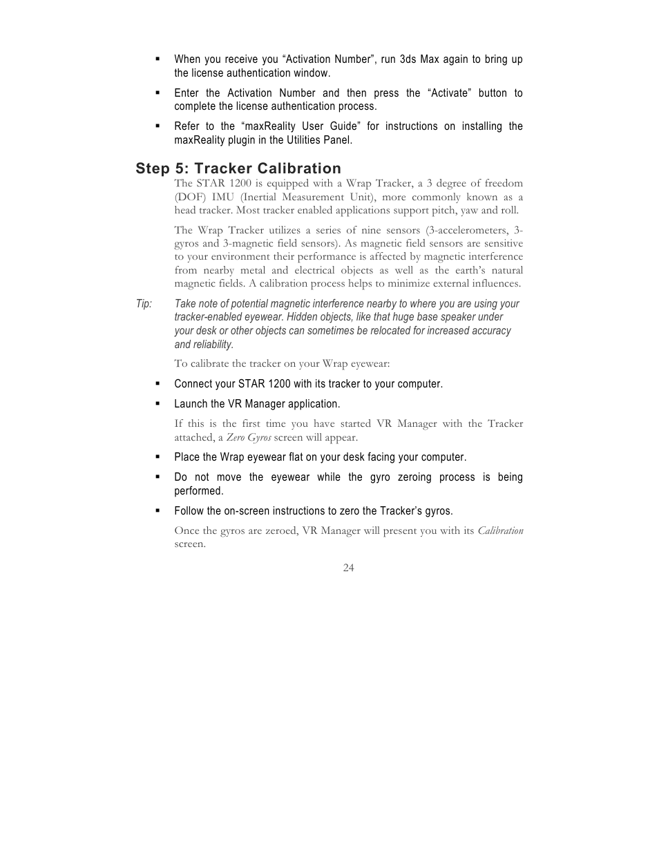 Step 5: tracker calibration | Vuzix STAR 1200 User Guide User Manual | Page 26 / 51