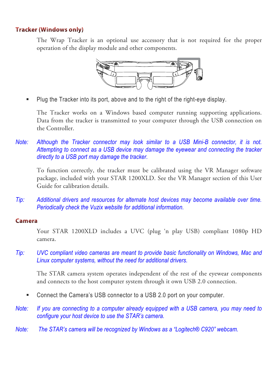 Vuzix STAR 1200XLD AR System User Guide User Manual | Page 13 / 43