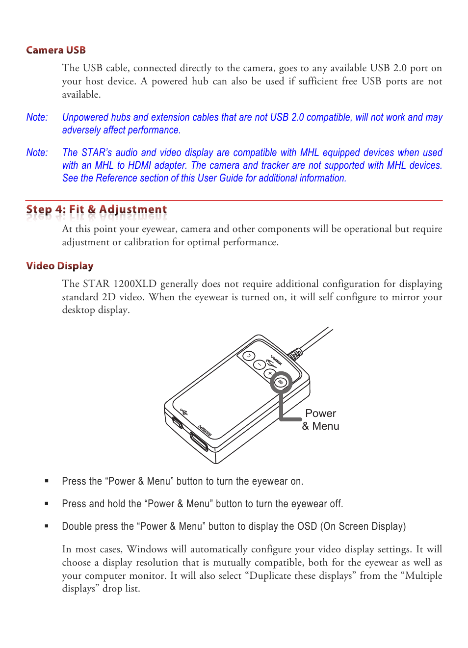 Vuzix STAR 1200XLD AR System User Guide User Manual | Page 15 / 43