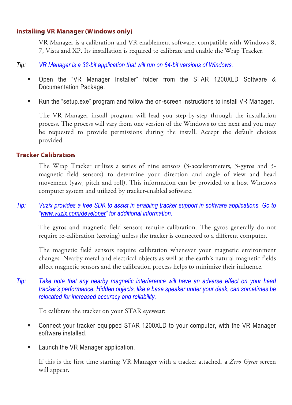 Vuzix STAR 1200XLD AR System User Guide User Manual | Page 18 / 43