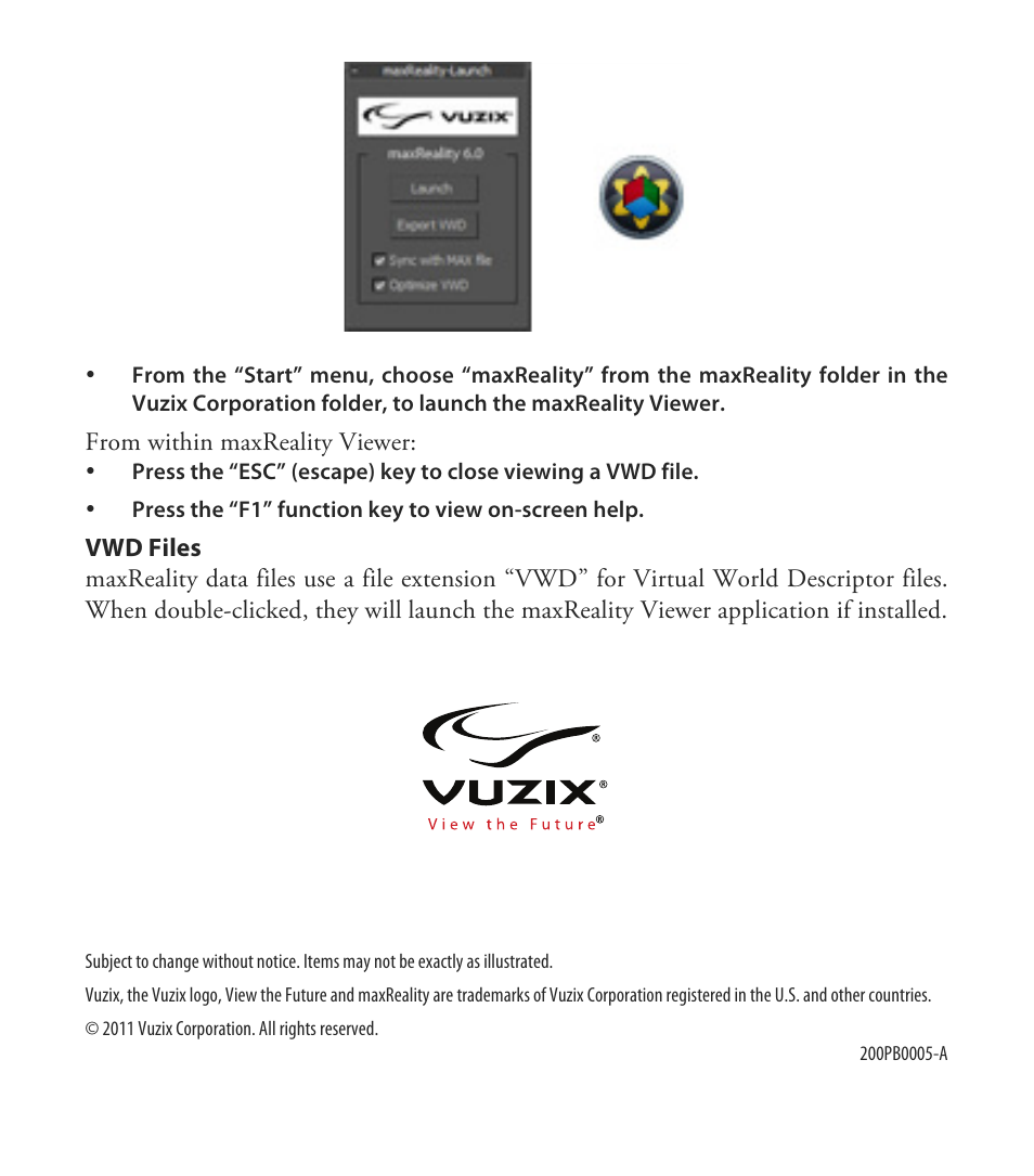 Vuzix maxReality 6.1 Quick Start Guide User Manual | Page 4 / 4