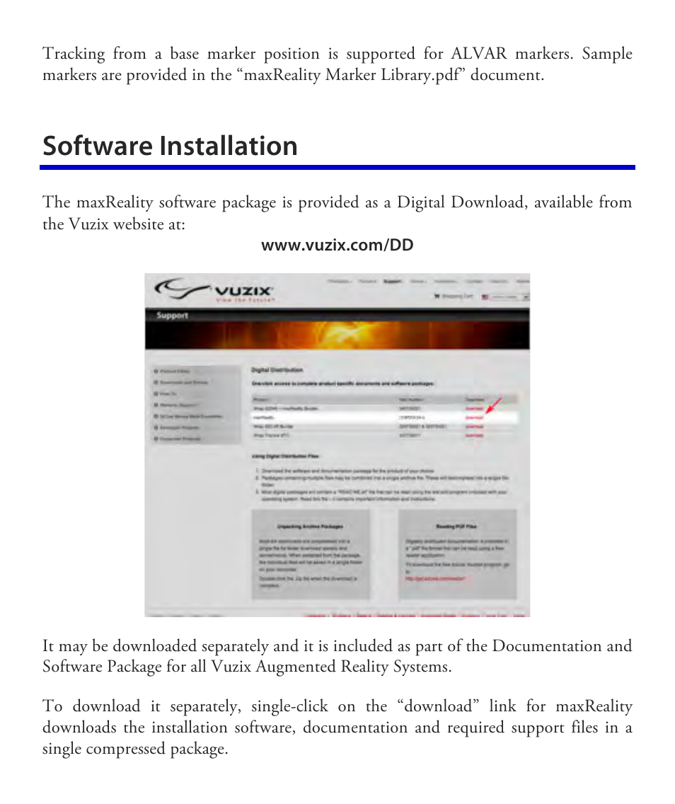 Software installation | Vuzix maxReality 6.1 User Guide User Manual | Page 7 / 47