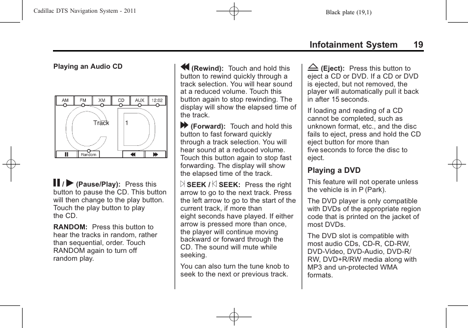 Cadillac GPS Receiver User Manual | Page 19 / 68