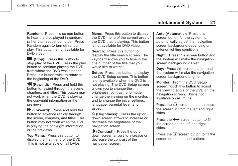 Cadillac GPS Receiver User Manual | Page 21 / 68