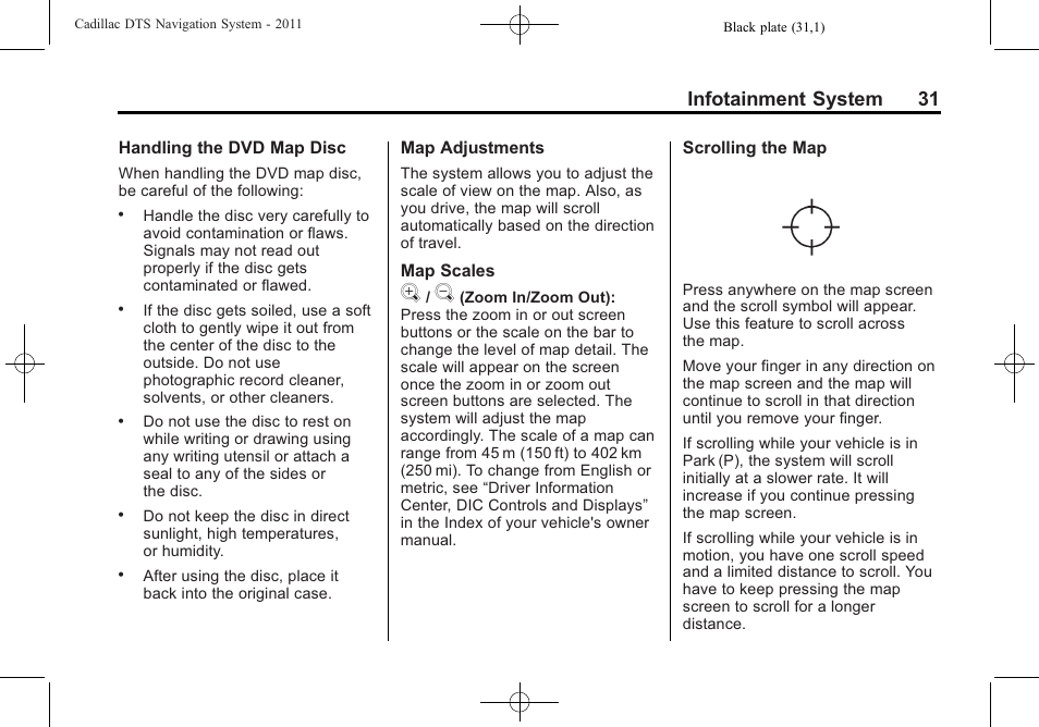 Infotainment system 31 | Cadillac GPS Receiver User Manual | Page 31 / 68