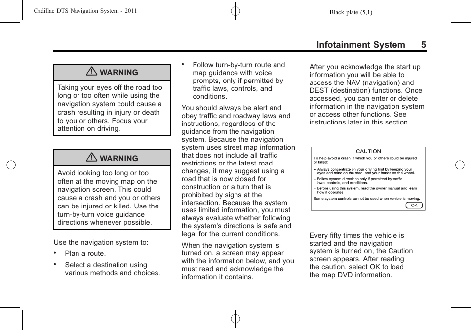 Cadillac GPS Receiver User Manual | Page 5 / 68