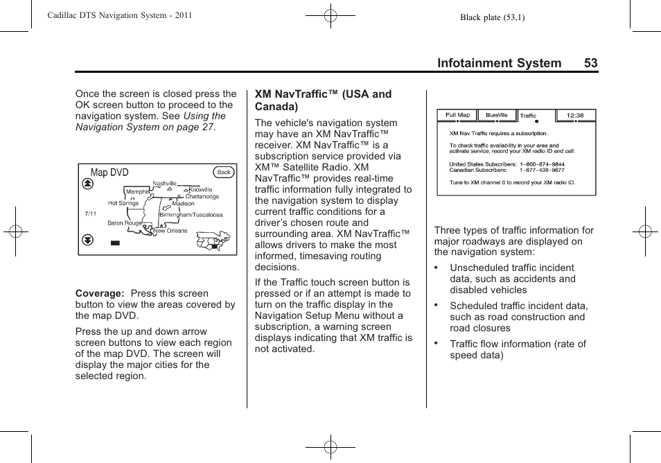 Infotainment system 53 | Cadillac GPS Receiver User Manual | Page 53 / 68