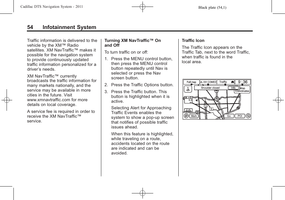 54 infotainment system | Cadillac GPS Receiver User Manual | Page 54 / 68