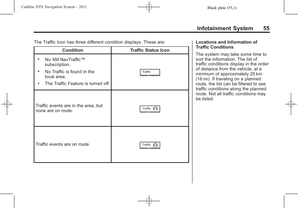 Infotainment system 55 | Cadillac GPS Receiver User Manual | Page 55 / 68