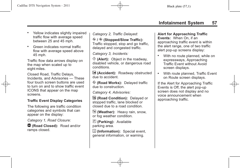 Cadillac GPS Receiver User Manual | Page 57 / 68