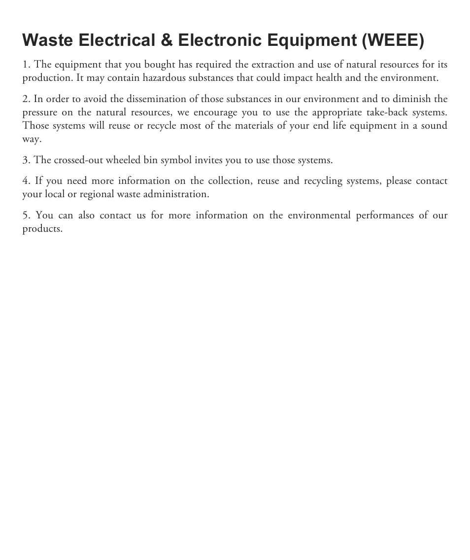 Waste electrical & electronic equipment (weee) | Vuzix Wrap 1200 Video Eyewear User Guide User Manual | Page 24 / 25