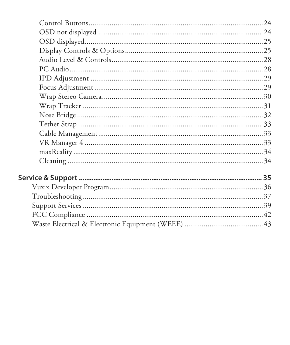 Vuzix Wrap 1200AR User Guide User Manual | Page 3 / 44