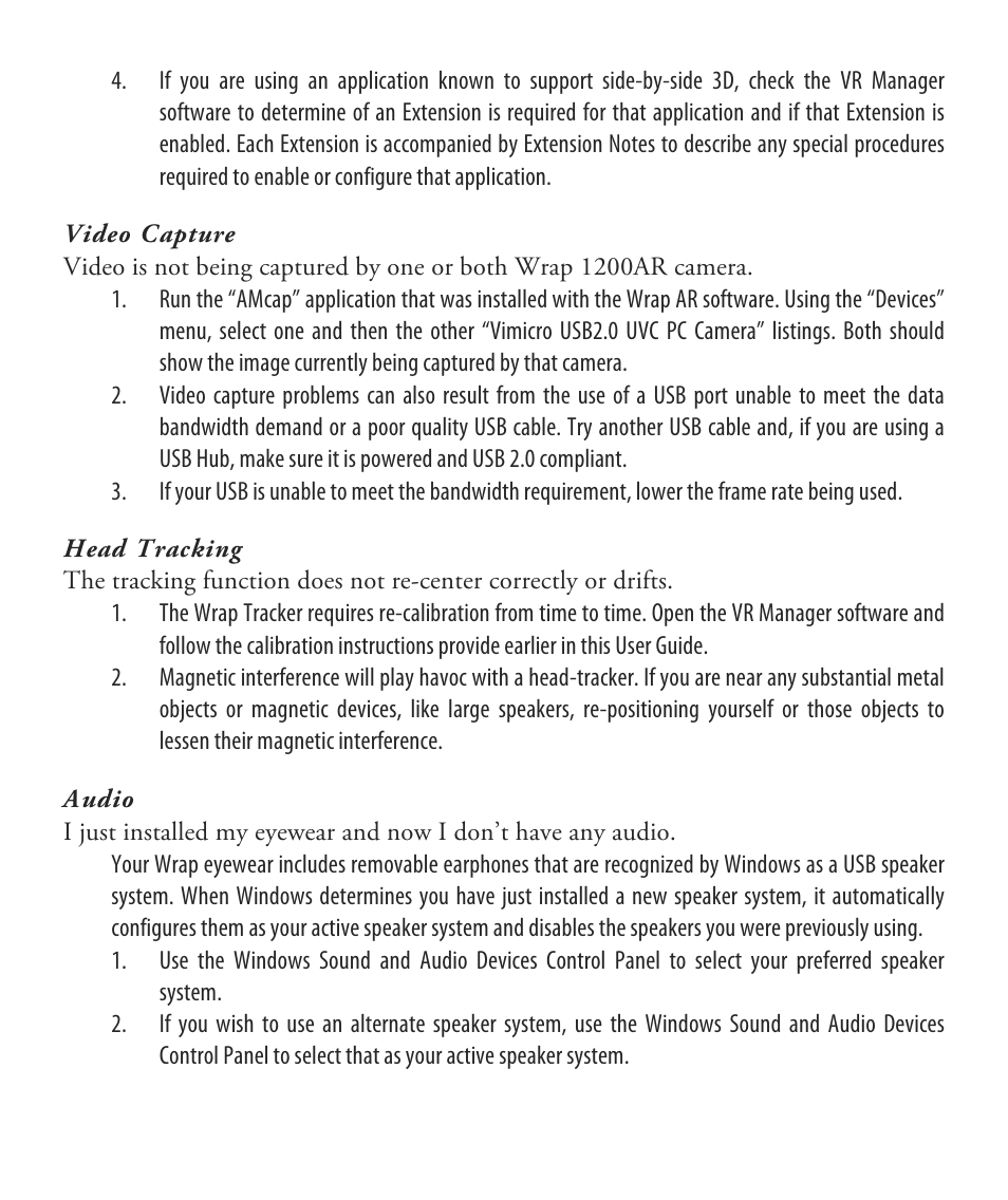 Vuzix Wrap 1200AR User Guide User Manual | Page 38 / 44